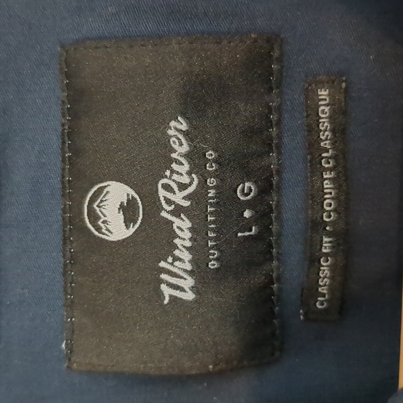 Wind River Shirt Mens Large Cotton Canvas Button Short Sleeve Gorpcore Workwear - Picture 4 of 8